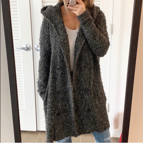 Theory Sweaters - Theory Wool Sweater Coat with Hood